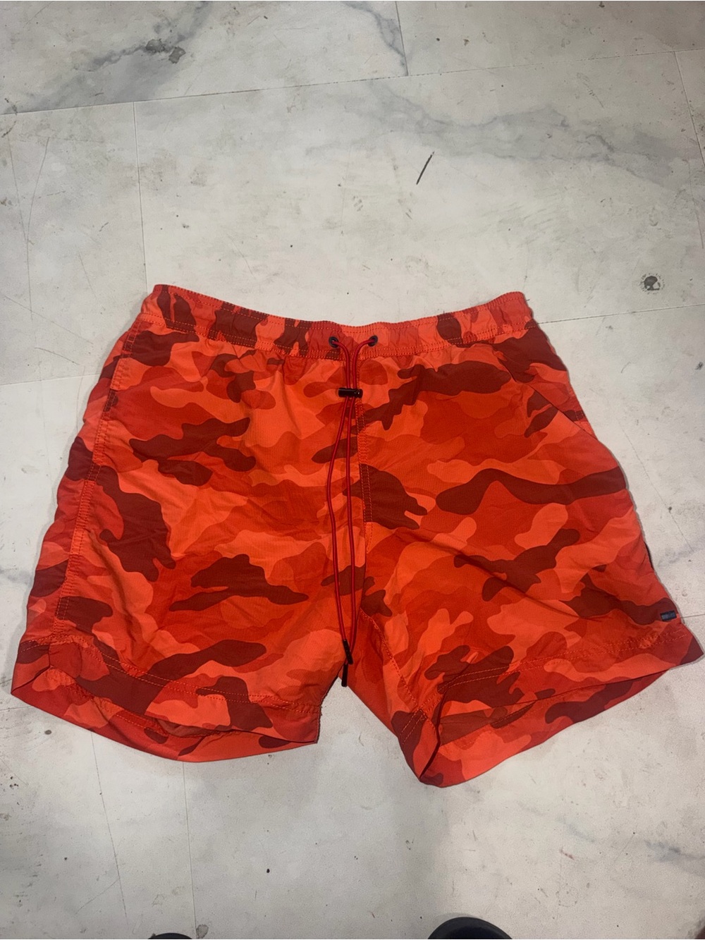 Tommy Hilfiger Orange-Red Camo Swim Trunks